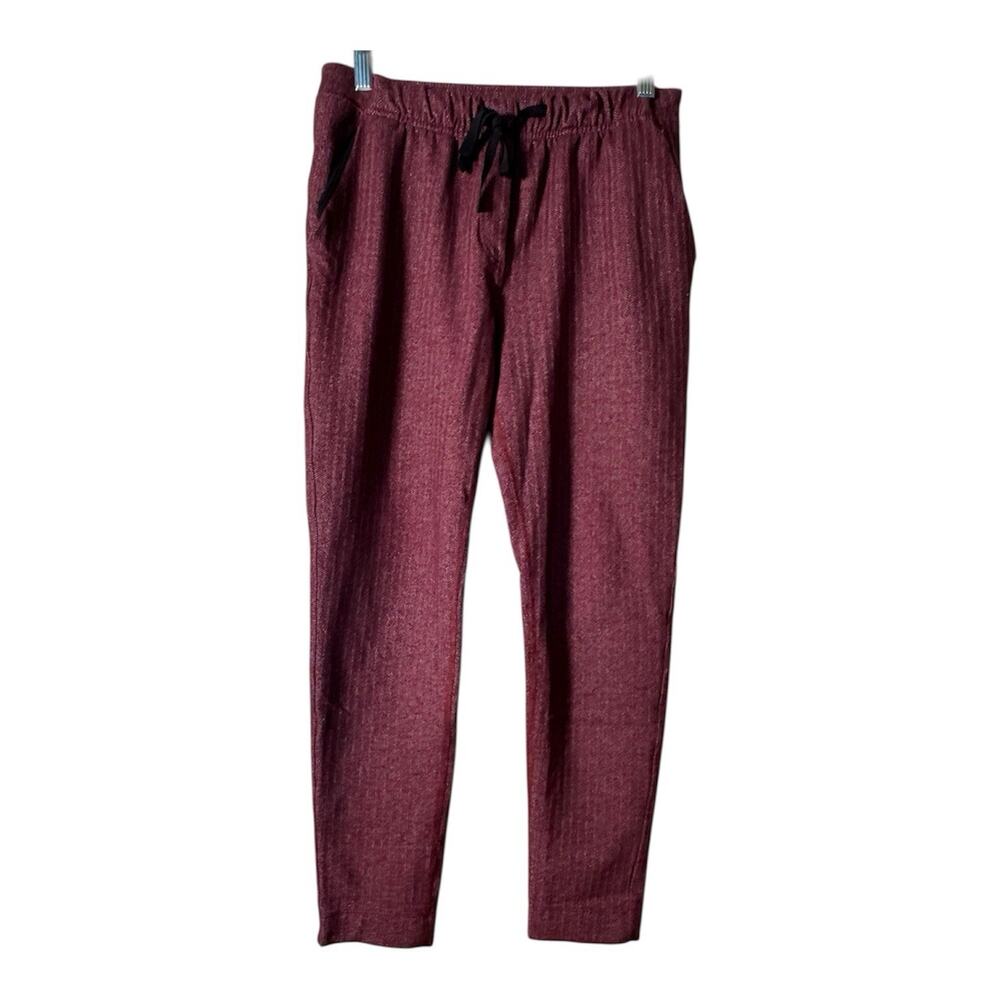 Lululemon Jet Crop Slim Jogger Women's Size 4 Berry Herringbone Drawstring Pants